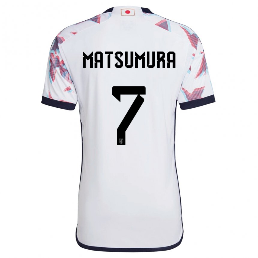 Homme Maillot Japon Kosuke Matsumura #7 Blanc Tenues Extérieur 22-24 T-shirt Suisse