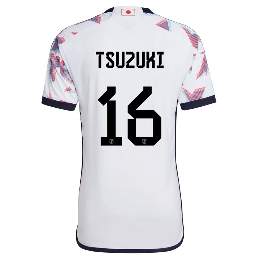 Herren Japanische Shunta Tsuzuki #16 Weiß Auswärtstrikot Trikot 22-24 T-shirt Schweiz