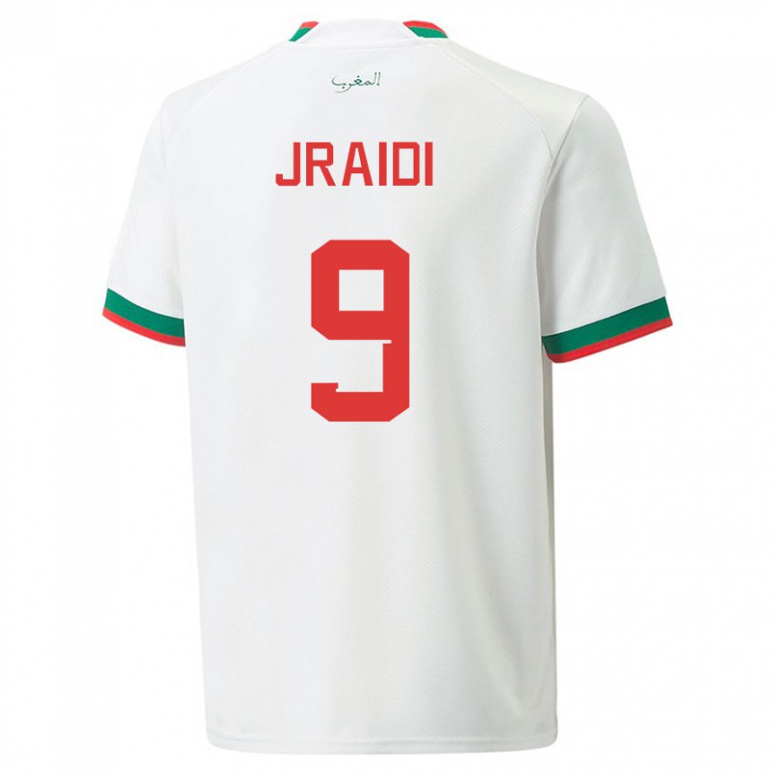 Homme Maillot Maroc Ibtissam Jraidi #9 Blanc Tenues Extérieur 22-24 T-shirt Suisse