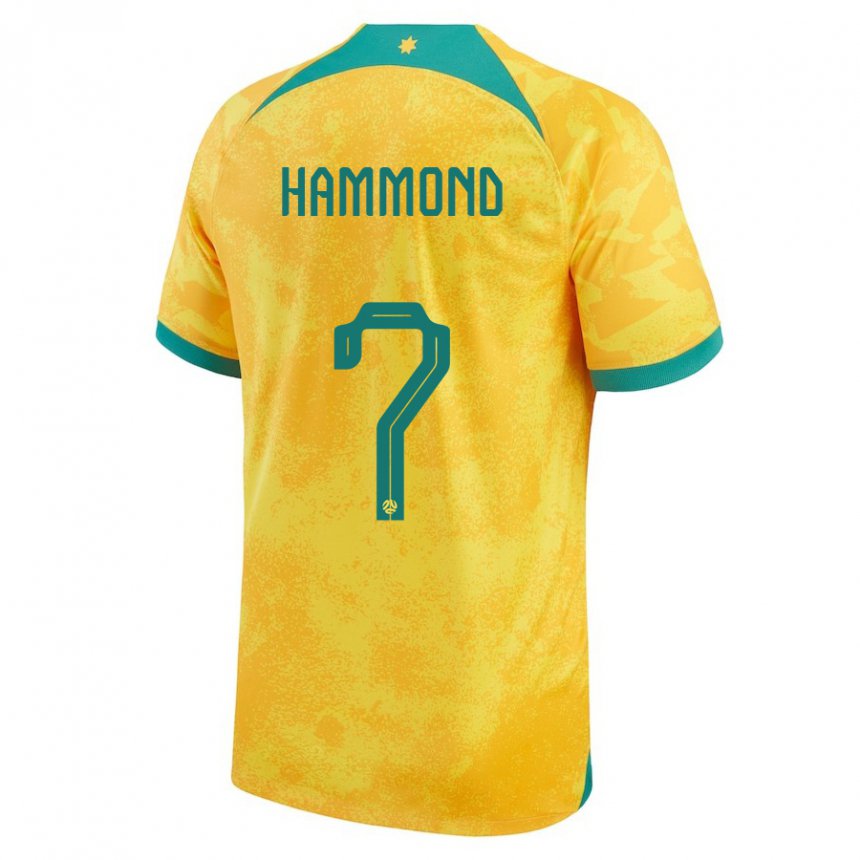 Damen Australische Tristan Hammond #7 Gold Heimtrikot Trikot 22-24 T-shirt Schweiz