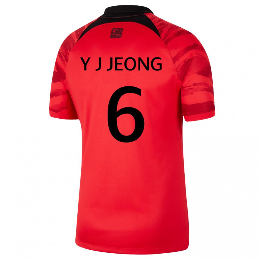 Damen Südkoreanische Jeong Yu Jin #6 Rot Schwarz Heimtrikot Trikot 22-24 T-shirt Schweiz