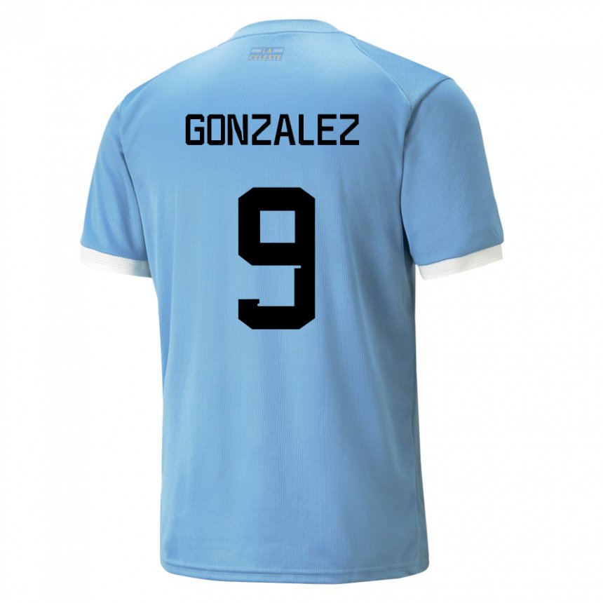 Damen Uruguayische Pamela Gonzalez #9 Blau Heimtrikot Trikot 22-24 T-shirt Schweiz