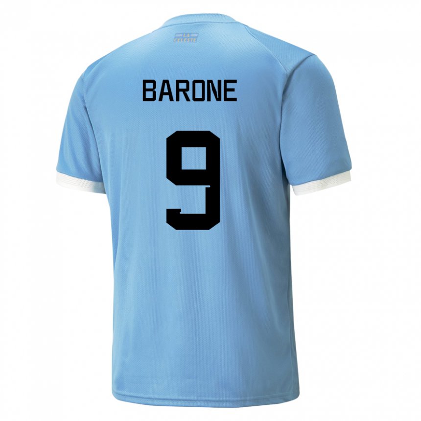 Damen Uruguayische Faustino Barone #9 Blau Heimtrikot Trikot 22-24 T-shirt Schweiz