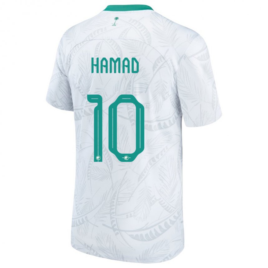 Femme Maillot Arabie Saoudite Sarah Hamad #10 Blanc Tenues Domicile 22-24 T-shirt Suisse