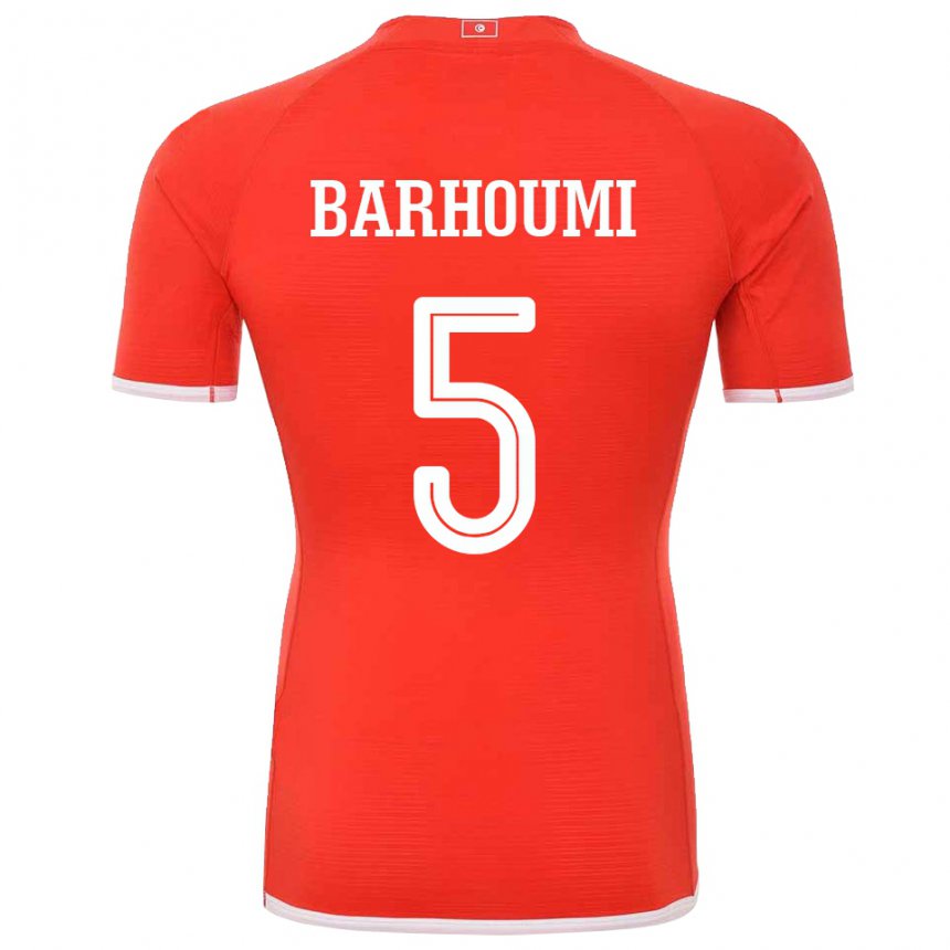 Damen Tunesische Jasmina Barhoumi #5 Rot Heimtrikot Trikot 22-24 T-shirt Schweiz