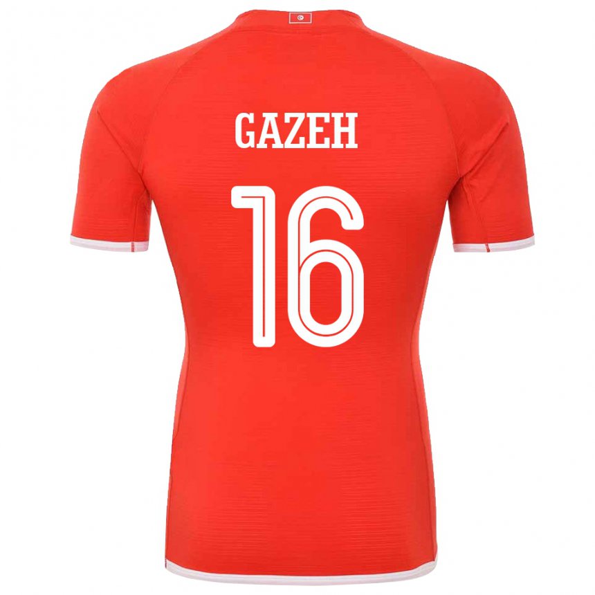 Damen Tunesische Raed Gazeh #16 Rot Heimtrikot Trikot 22-24 T-shirt Schweiz
