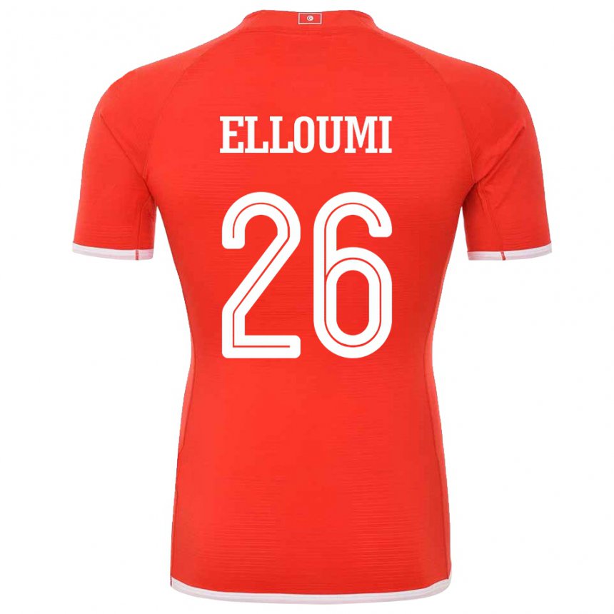 Damen Tunesische Khalil Elloumi #26 Rot Heimtrikot Trikot 22-24 T-shirt Schweiz