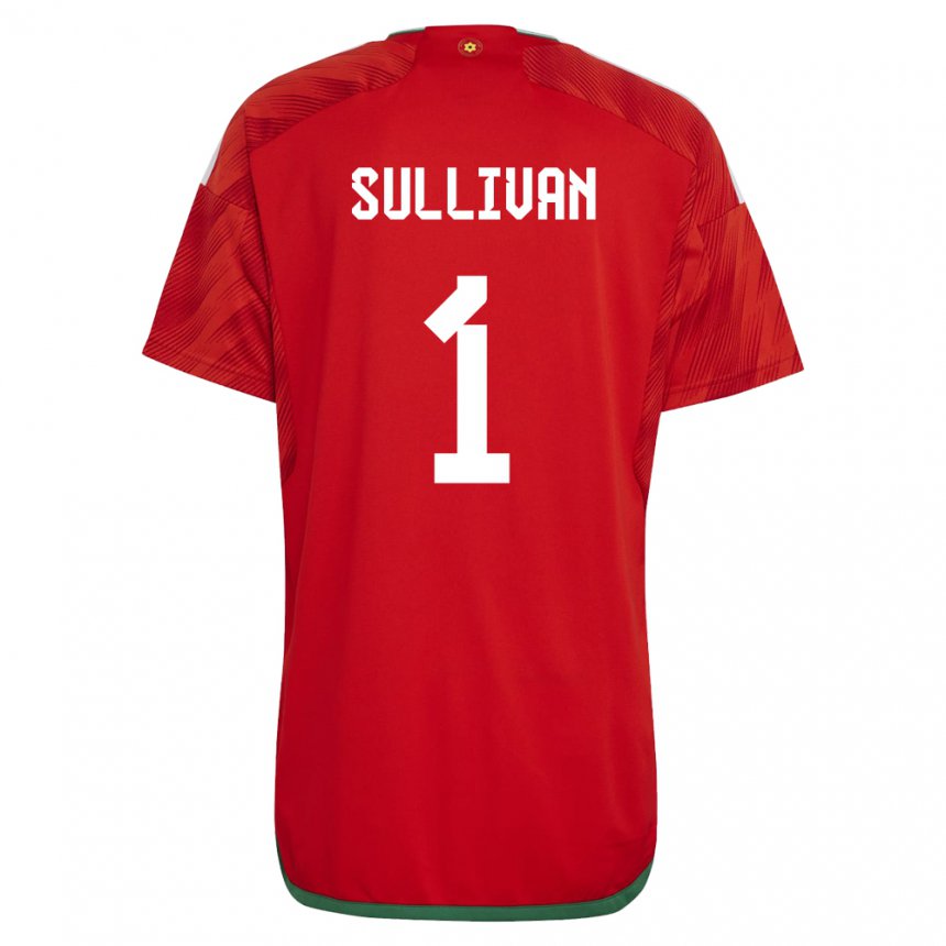 Damen Walisische Laura O Sullivan #1 Rot Heimtrikot Trikot 22-24 T-shirt Schweiz