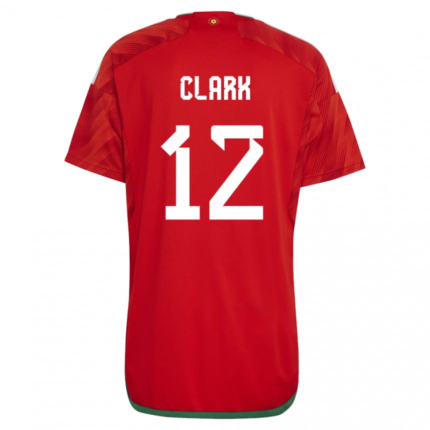 Damen Walisische Olivia Clark #12 Rot Heimtrikot Trikot 22-24 T-shirt Schweiz