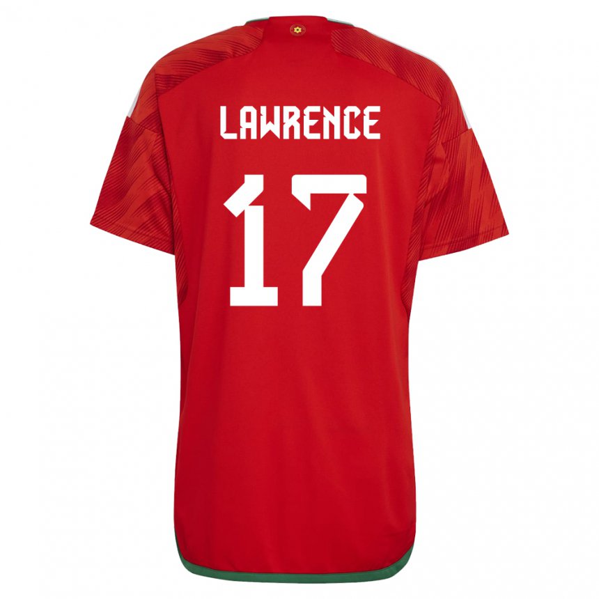 Damen Walisische Nadia Lawrence #17 Rot Heimtrikot Trikot 22-24 T-shirt Schweiz