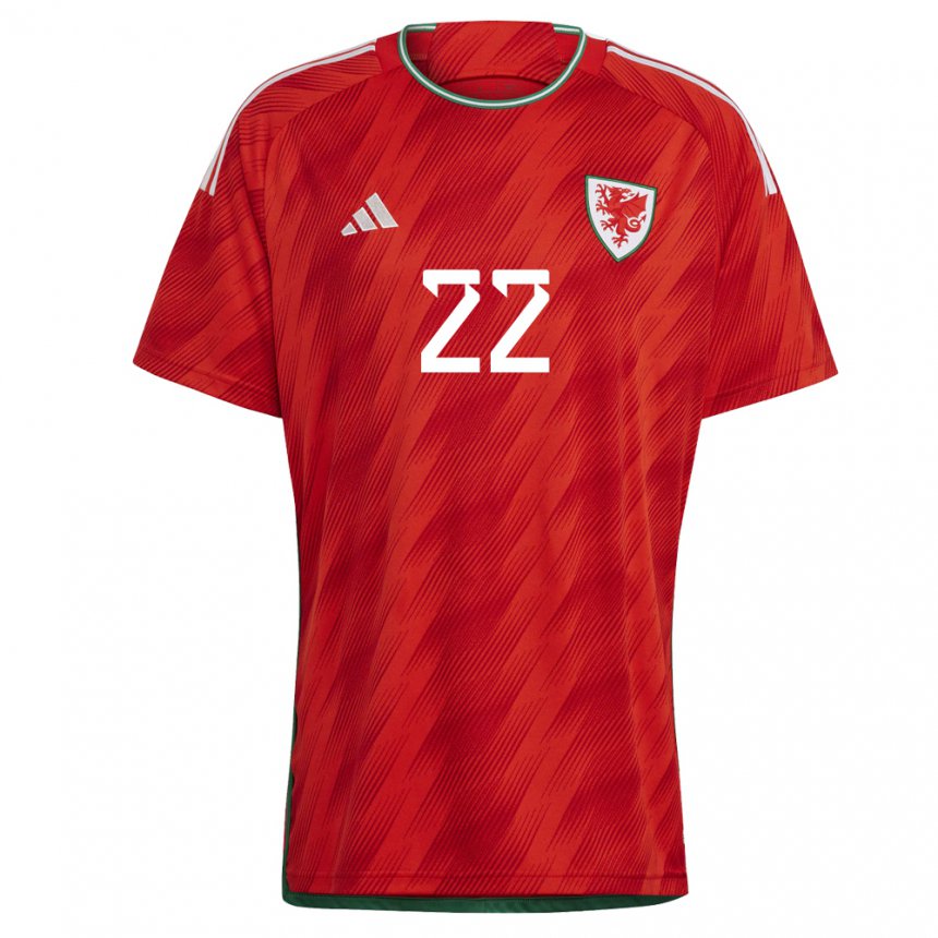 Damen Walisische Georgia Walters #22 Rot Heimtrikot Trikot 22-24 T-shirt Schweiz