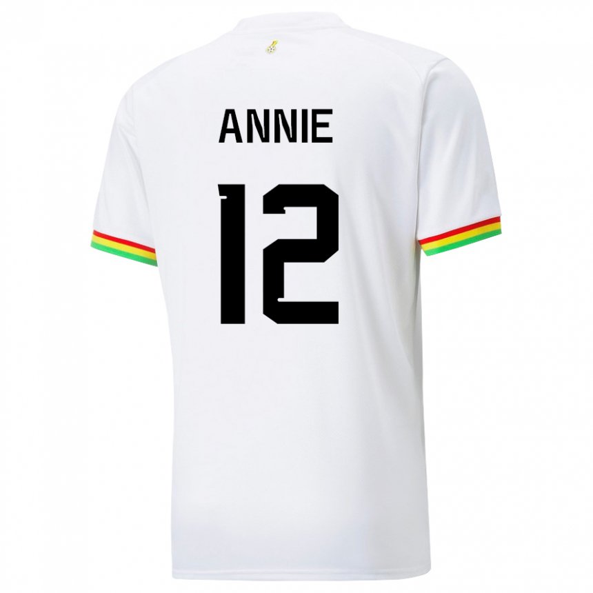 Damen Ghanaische Henrietta Annie #12 Weiß Heimtrikot Trikot 22-24 T-shirt Schweiz