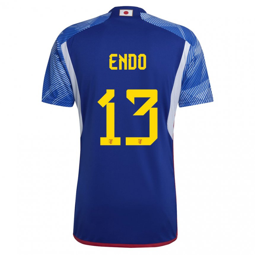 Damen Japanische Jun Endo #13 Königsblau Heimtrikot Trikot 22-24 T-shirt Schweiz