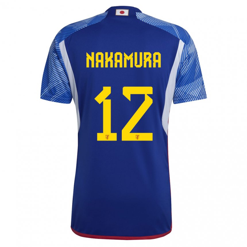 Damen Japanische Keisuke Nakamura #12 Königsblau Heimtrikot Trikot 22-24 T-shirt Schweiz