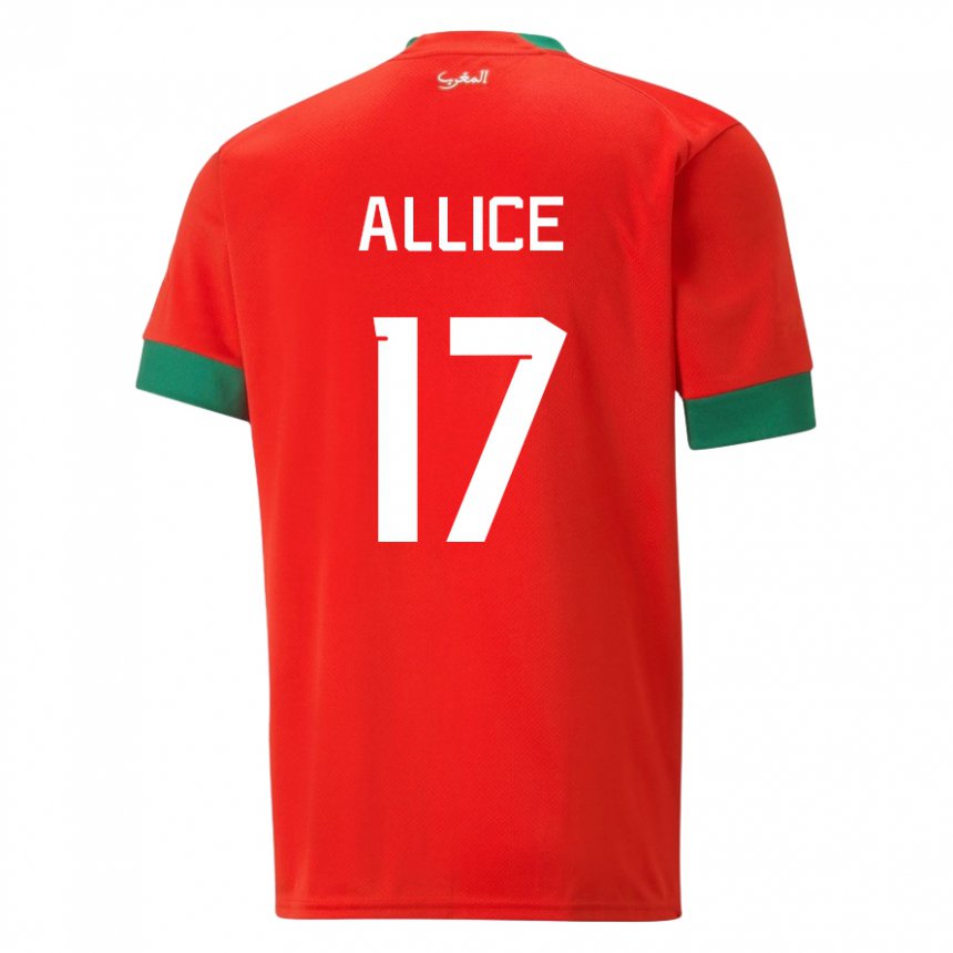 Damen Marokkanische Eva Allice #17 Rot Heimtrikot Trikot 22-24 T-shirt Schweiz