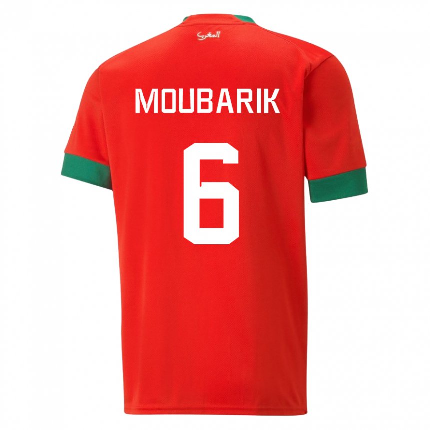 Femme Maillot Maroc El Mehdi Moubarik #6 Rouge Tenues Domicile 22-24 T-shirt Suisse