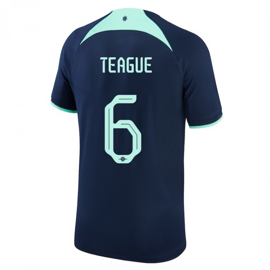 Damen Australische Ryan Teague #6 Dunkelblau Auswärtstrikot Trikot 22-24 T-shirt Schweiz