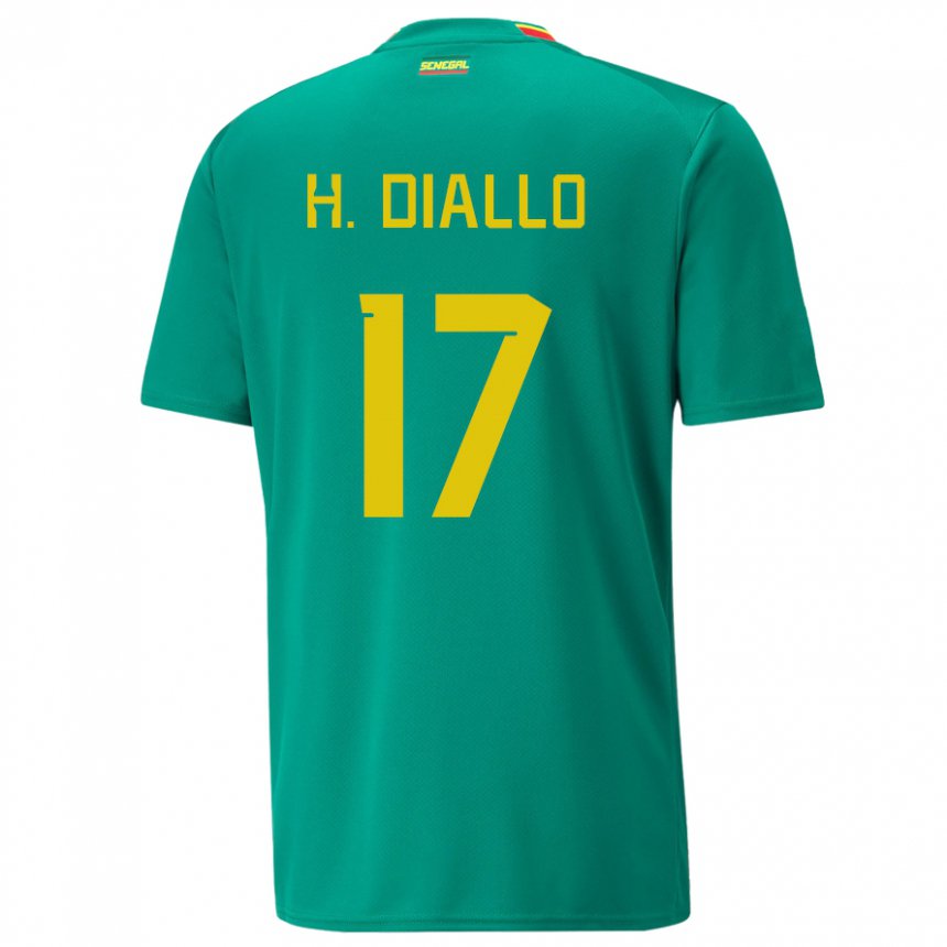 Damen Senegalesische Hapsatou Malado Diallo #17 Grün Auswärtstrikot Trikot 22-24 T-shirt Schweiz