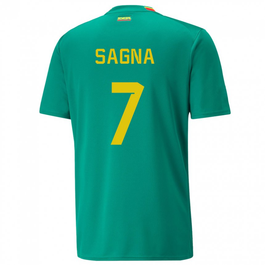 Damen Senegalesische Amadou Sagna #7 Grün Auswärtstrikot Trikot 22-24 T-shirt Schweiz