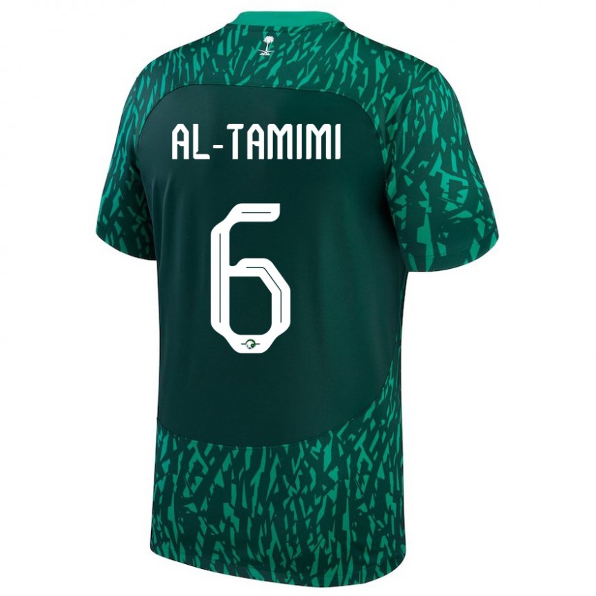 Femme Maillot Arabie Saoudite Maryam Al Tamimi #6 Vert Foncé Tenues Extérieur 22-24 T-shirt Suisse