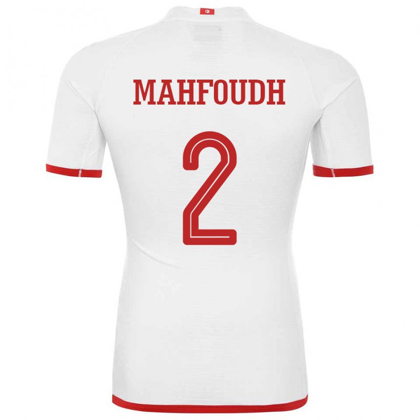 Damen Tunesische Dhikra Mahfoudh #2 Weiß Auswärtstrikot Trikot 22-24 T-shirt Schweiz