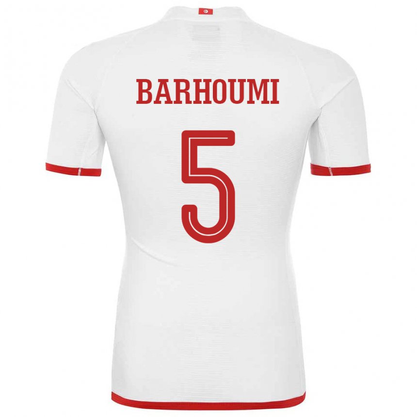 Damen Tunesische Jasmina Barhoumi #5 Weiß Auswärtstrikot Trikot 22-24 T-shirt Schweiz