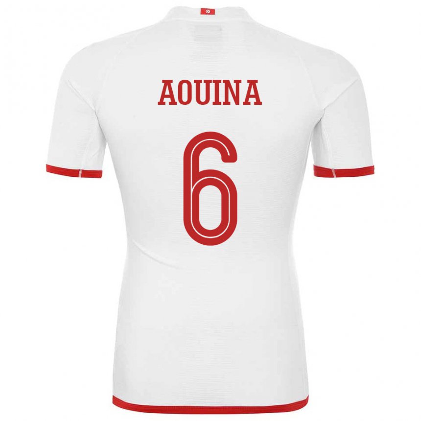 Damen Tunesische Rania Aouina #6 Weiß Auswärtstrikot Trikot 22-24 T-shirt Schweiz