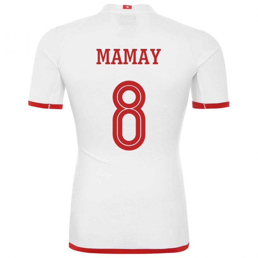 Damen Tunesische Sabrine Mamay #8 Weiß Auswärtstrikot Trikot 22-24 T-shirt Schweiz