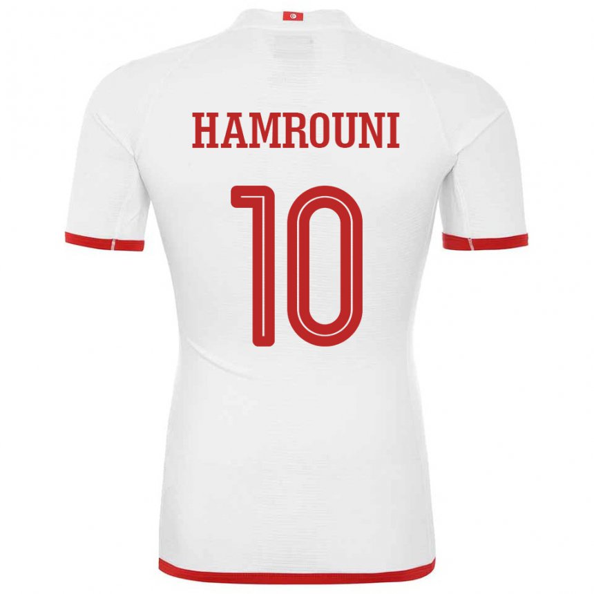 Damen Tunesische Rayen Hamrouni #10 Weiß Auswärtstrikot Trikot 22-24 T-shirt Schweiz