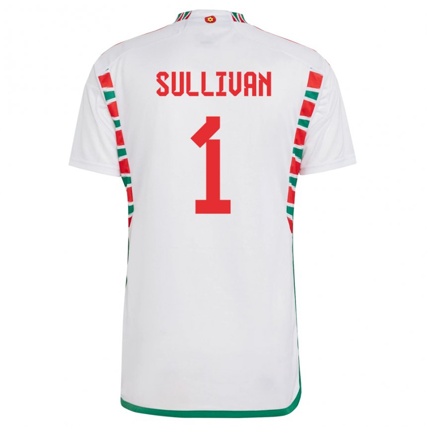 Damen Walisische Laura O Sullivan #1 Weiß Auswärtstrikot Trikot 22-24 T-shirt Schweiz