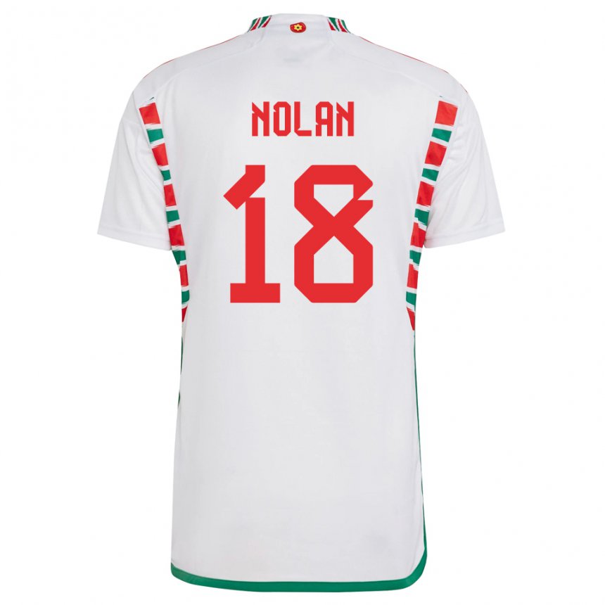 Damen Walisische Kylie Nolan #18 Weiß Auswärtstrikot Trikot 22-24 T-shirt Schweiz