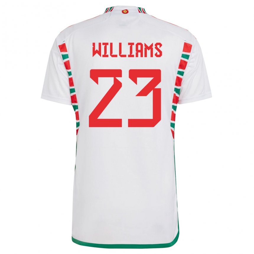 Damen Walisische Chloe Williams #23 Weiß Auswärtstrikot Trikot 22-24 T-shirt Schweiz