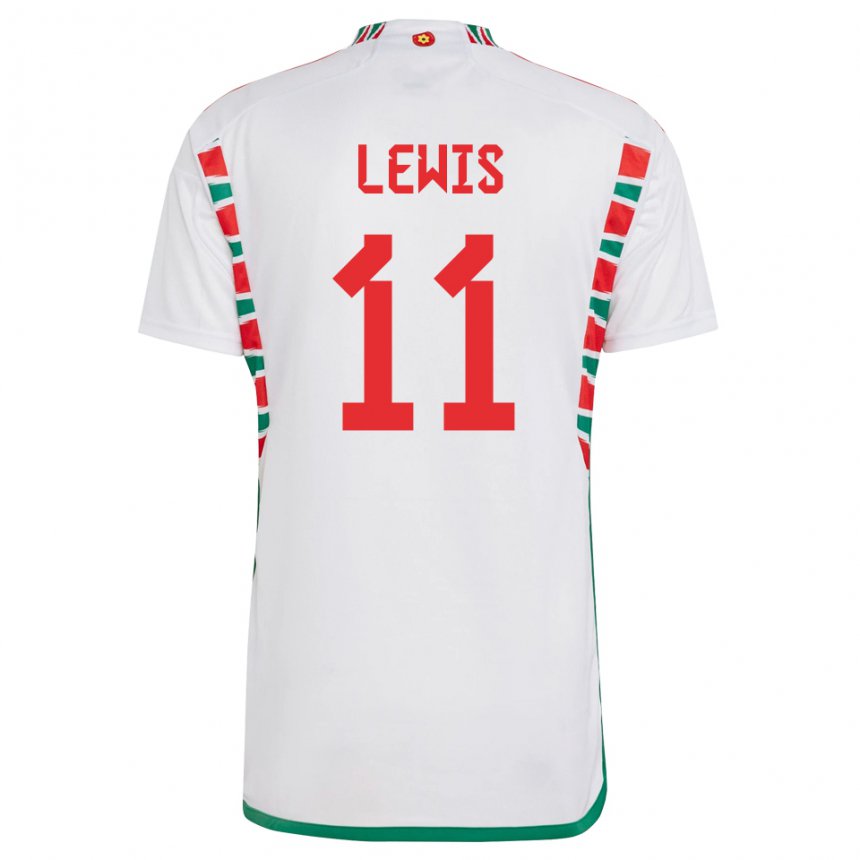 Damen Walisische Sonny Lewis #11 Weiß Auswärtstrikot Trikot 22-24 T-shirt Schweiz