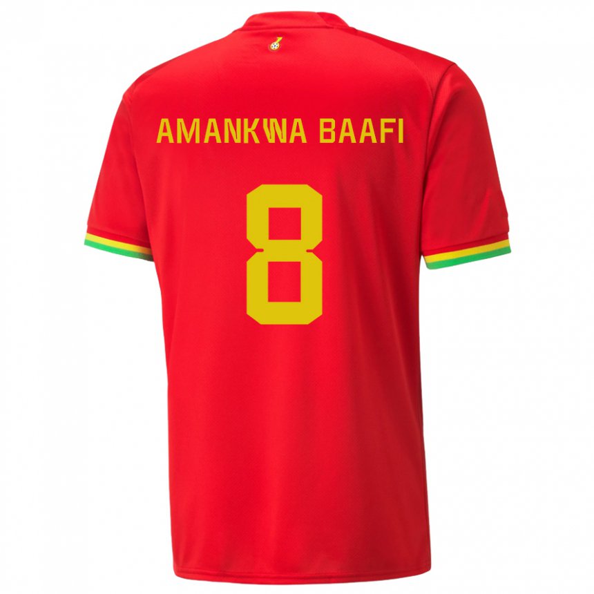 Damen Ghanaische Yaw Amankwa Baafi #8 Rot Auswärtstrikot Trikot 22-24 T-shirt Schweiz