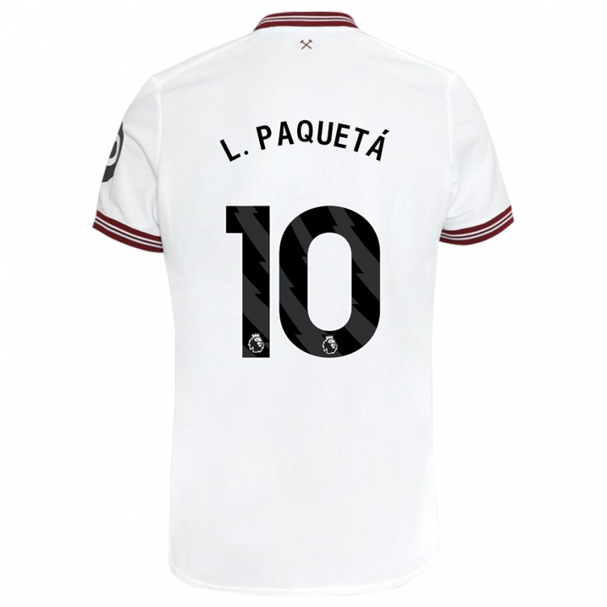Kinder Lucas Paqueta #10 Weiß Auswärtstrikot Trikot 2023/24 T-Shirt Schweiz