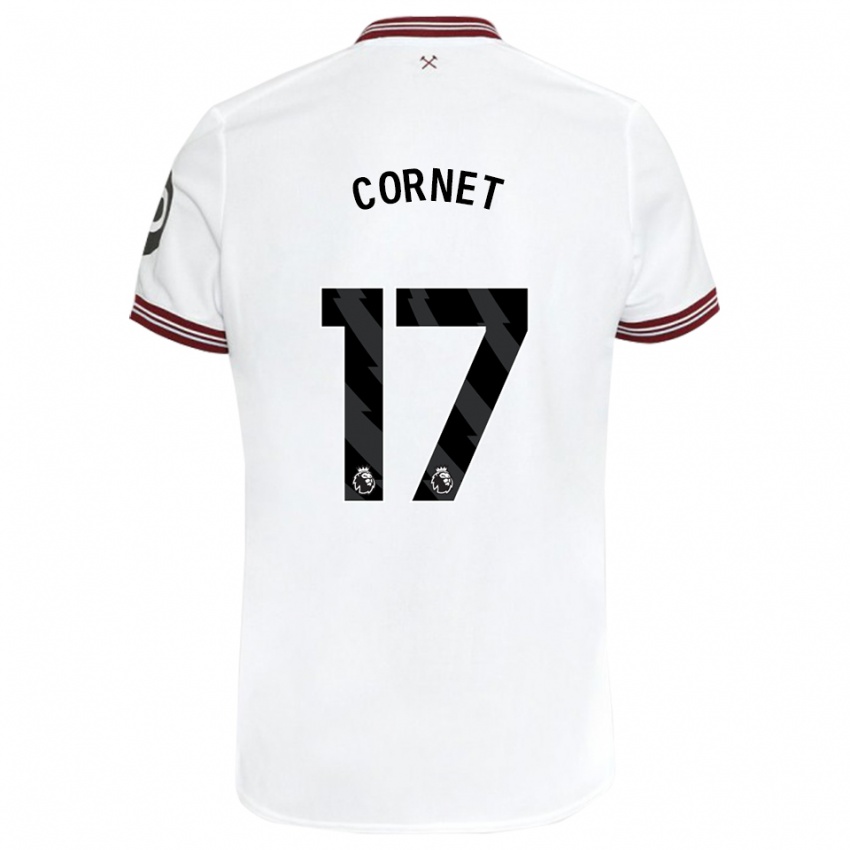 Kinder Maxwel Cornet #17 Weiß Auswärtstrikot Trikot 2023/24 T-Shirt Schweiz