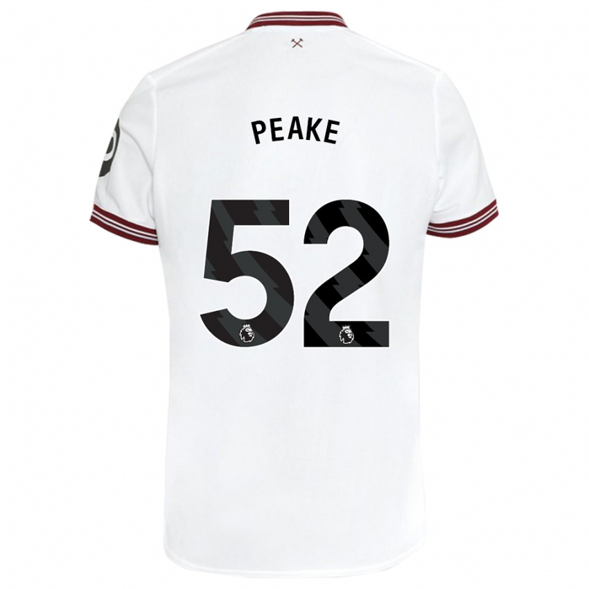 Kinder Lennon Peake #52 Weiß Auswärtstrikot Trikot 2023/24 T-Shirt Schweiz