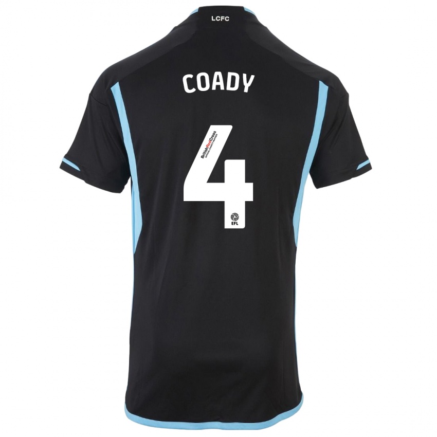 Kinder Conor Coady #4 Schwarz Auswärtstrikot Trikot 2023/24 T-Shirt Schweiz