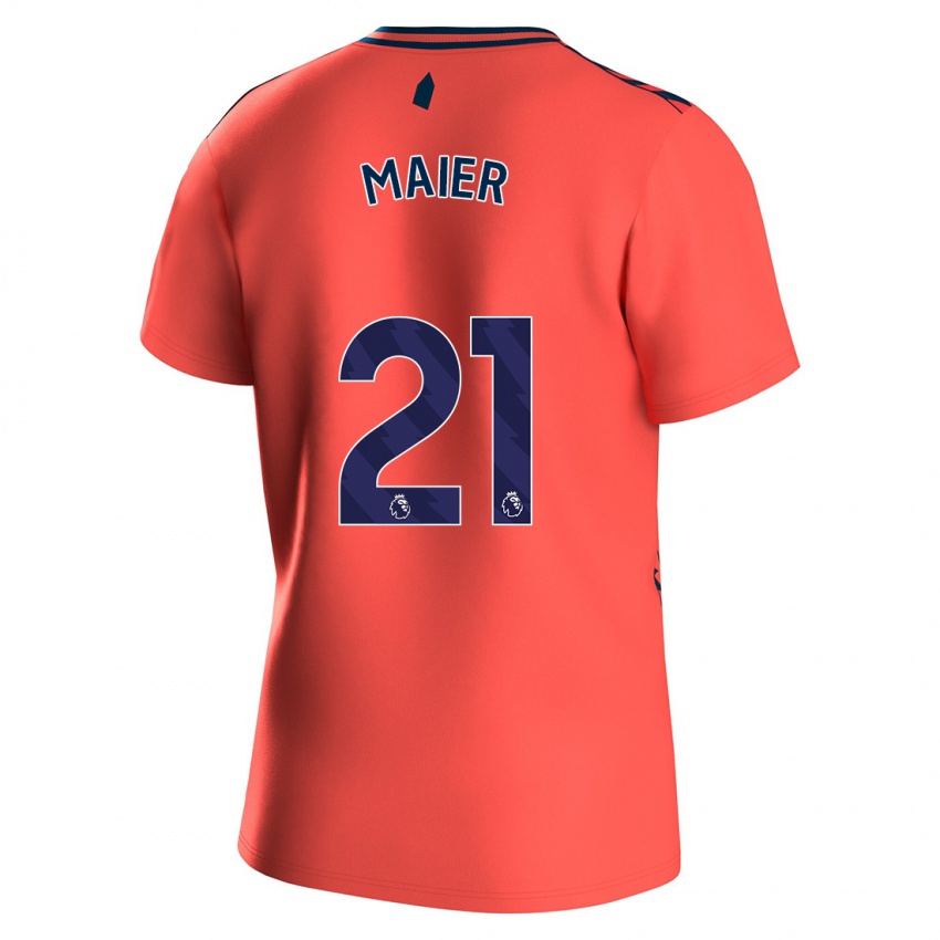 Kinder Leonie Maier #21 Koralle Auswärtstrikot Trikot 2023/24 T-Shirt Schweiz
