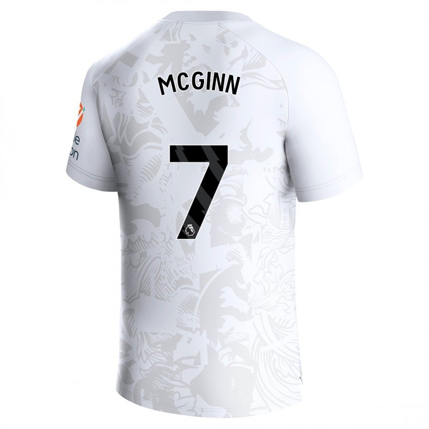 Enfant Maillot John Mcginn #7 Blanc Tenues Extérieur 2023/24 T-Shirt Suisse