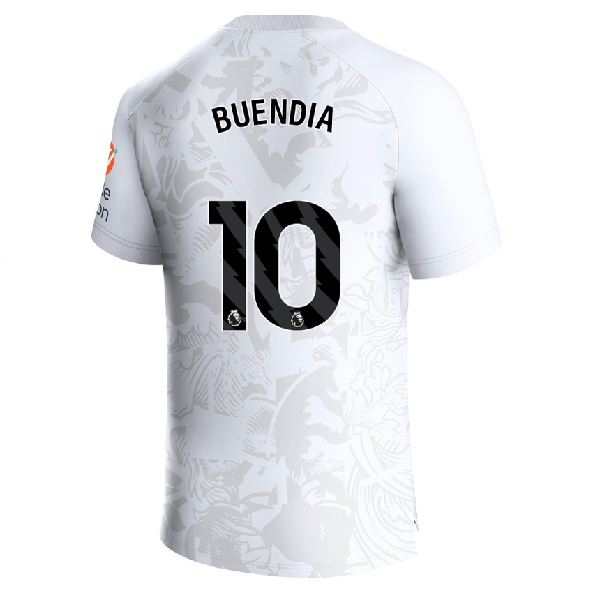 Enfant Maillot Emiliano Buendía #10 Blanc Tenues Extérieur 2023/24 T-Shirt Suisse