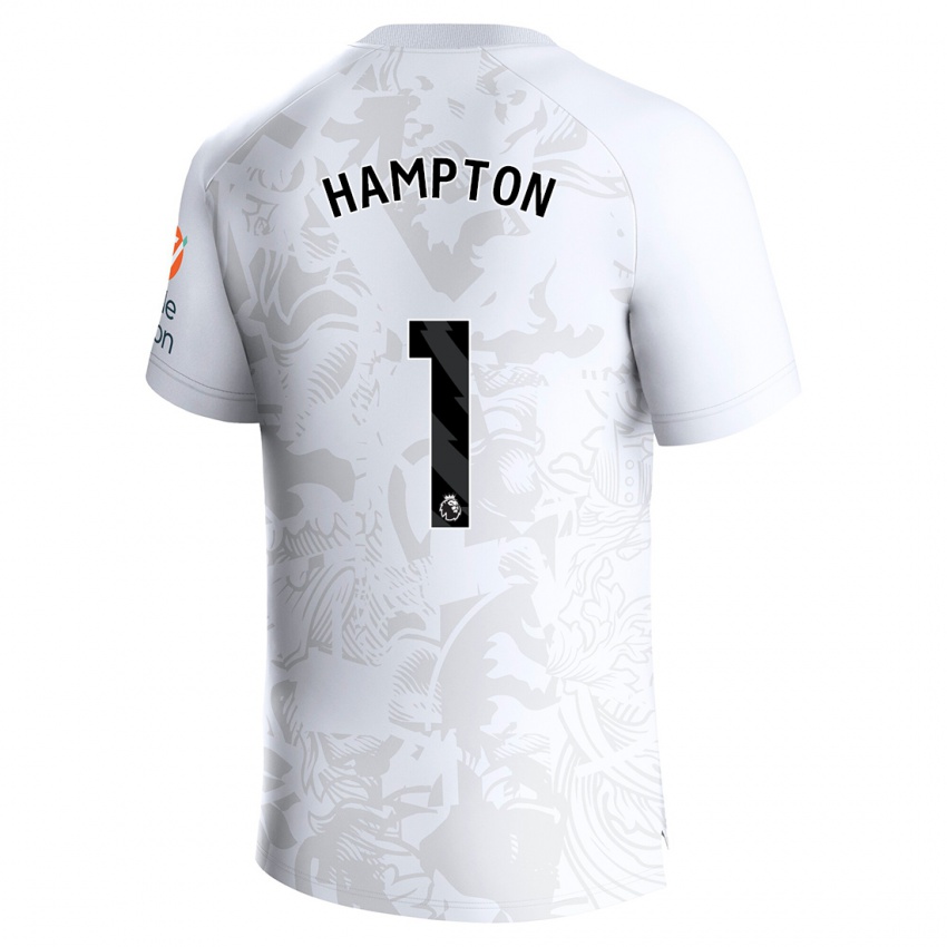 Enfant Maillot Hannah Hampton #1 Blanc Tenues Extérieur 2023/24 T-Shirt Suisse