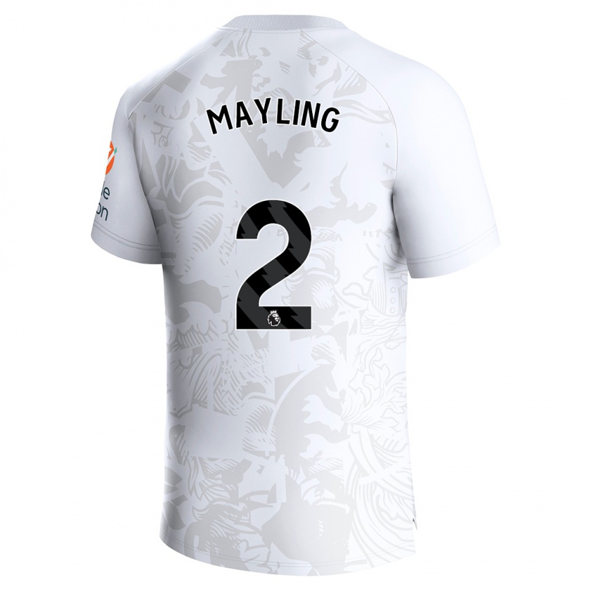 Enfant Maillot Sarah Mayling #2 Blanc Tenues Extérieur 2023/24 T-Shirt Suisse