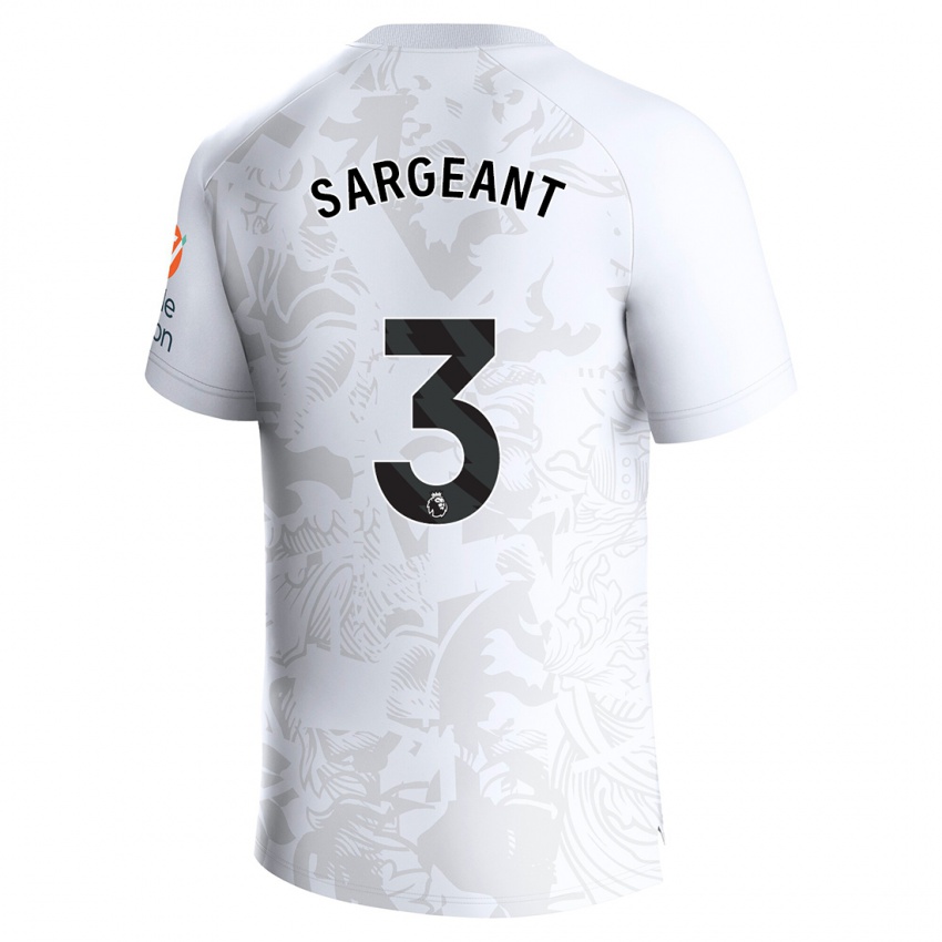 Enfant Maillot Meaghan Sargeant #3 Blanc Tenues Extérieur 2023/24 T-Shirt Suisse