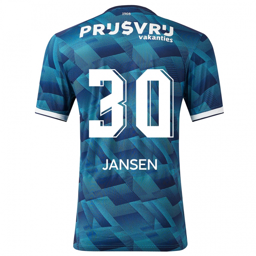 Kinder Thijs Jansen #30 Blau Auswärtstrikot Trikot 2023/24 T-Shirt Schweiz