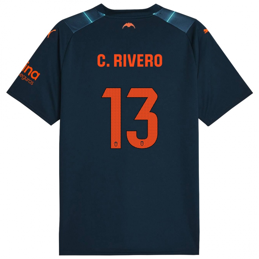 Kinder Cristian Rivero #13 Marineblau Auswärtstrikot Trikot 2023/24 T-Shirt Schweiz