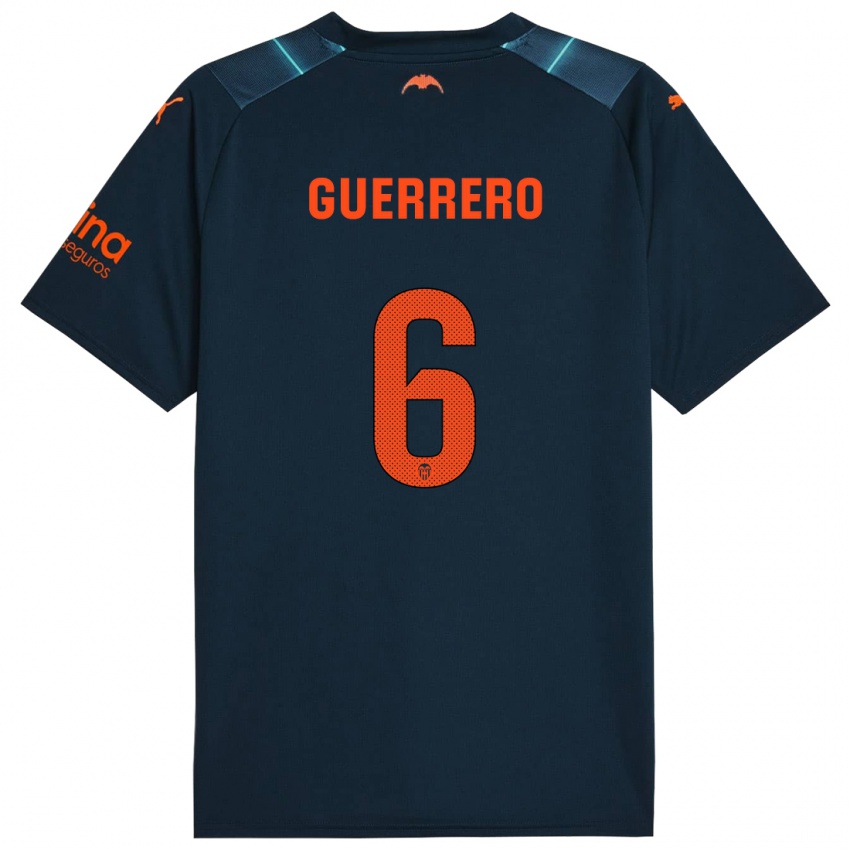 Kinder Paula Guerrero #6 Marineblau Auswärtstrikot Trikot 2023/24 T-Shirt Schweiz