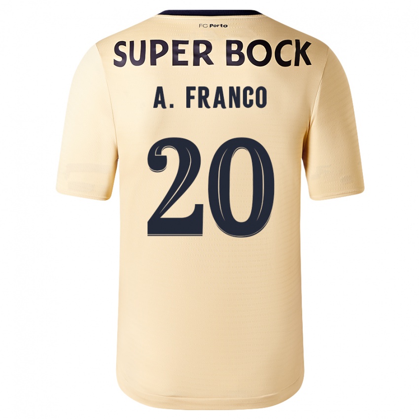 Kinder André Franco #20 Beige-Gold Auswärtstrikot Trikot 2023/24 T-Shirt Schweiz