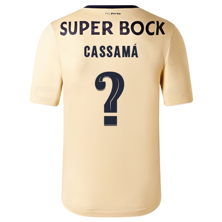 Kinder Adramane Cassamá #0 Beige-Gold Auswärtstrikot Trikot 2023/24 T-Shirt Schweiz