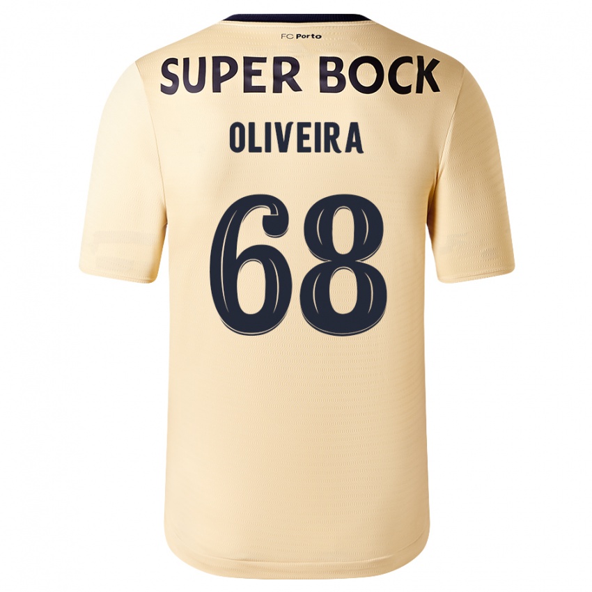 Kinder André Oliveira #68 Beige-Gold Auswärtstrikot Trikot 2023/24 T-Shirt Schweiz